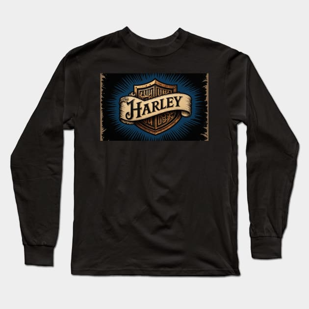 Harley Long Sleeve T-Shirt by Fractalizer